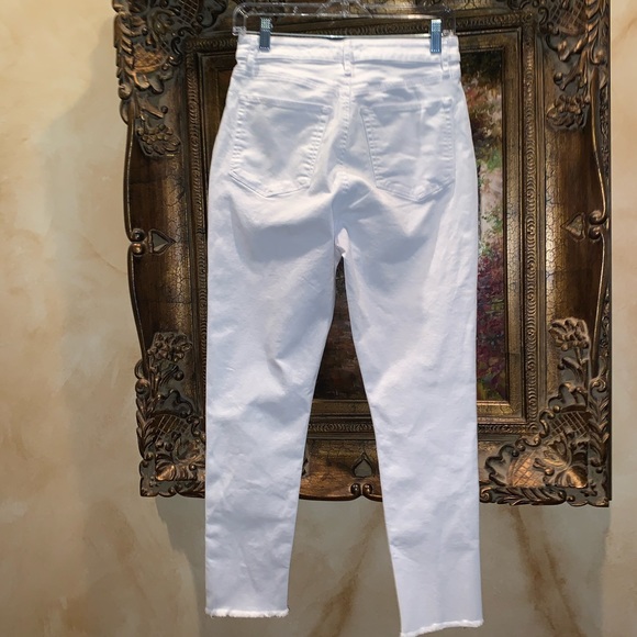 ANN TAYLOR LOFT white CURVY SKINNY crop JEANS women’s SIZE 6 - Picture 6 of 11